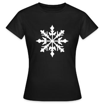 Flocon de neige Neige Hiver Noël Vecteur 9 - T-shirt Femme - noir - Devant - AI Model Female 172 dark (172cm)