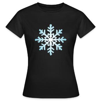 Schneeflocke Schnee Winter Weihnachten farbig 2 - Frauen T-Shirt - Schwarz - Vorne - AI Model Female 172 dark (172cm)