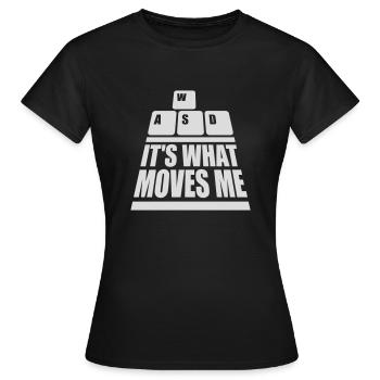 c’est ce qui m’émeut - T-shirt Femme - noir - Devant - AI Model Female 172 dark (172cm)