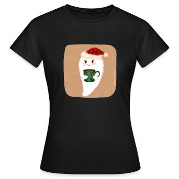 de Noël - T-shirt Femme - noir - Devant - AI Model Female 172 dark (172cm)