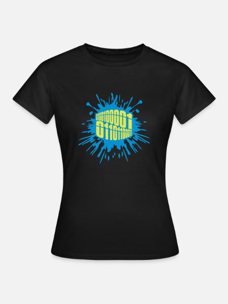 Binär Code Programm Sprache - Frauen T-Shirt - Schwarz