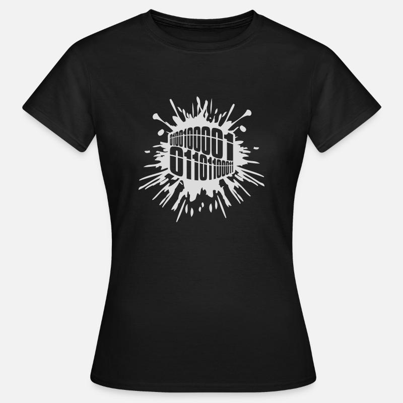 Langage de programme de code binaire - T-shirt Femme - noir
