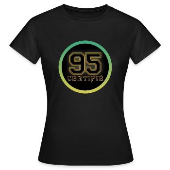 95 Certifié Logo original - T-shirt Femme - noir - Devant - AI Model Female 172 dark (172cm)