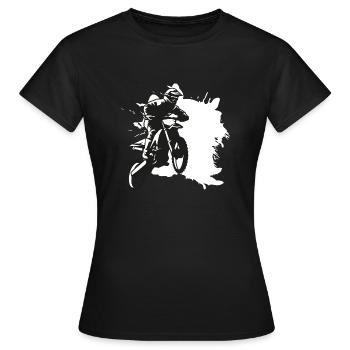 SUPER MOTO splash - T-shirt Femme - noir - Devant - AI Model Female 172 dark (172cm)