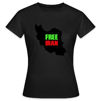 Iran Free - Women's T-Shirt - black - Front - AI Model Female 172 dark (172cm)