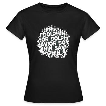 Bass Fishing Tshirts Boats Marine Life Biological - Women's T-Shirt - black - Front - AI Model Female 172 dark (172cm)