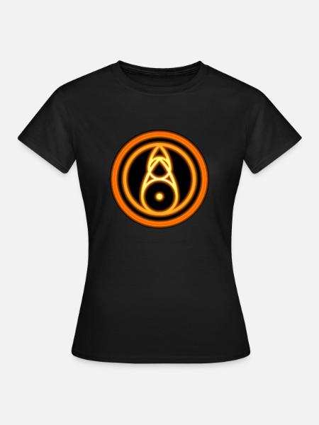 Glifo de fuego - Dame-T-shirt - sort