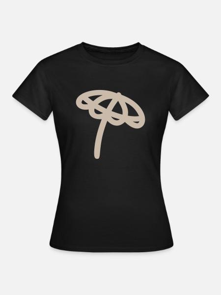 Sonnenschirm - Frauen T-Shirt - Schwarz