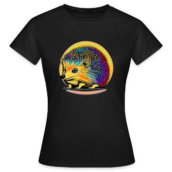 Igel - Frauen T-Shirt - Schwarz - Vorne - AI Model Female 172 dark (172cm)