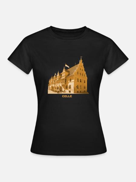 Celle Altes Rathaus Niedersachsen - Dame-T-shirt - sort