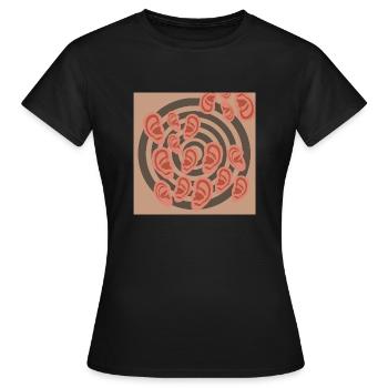 Ear vortex - Women's T-Shirt - black - Front - AI Model Female 172 dark (172cm)