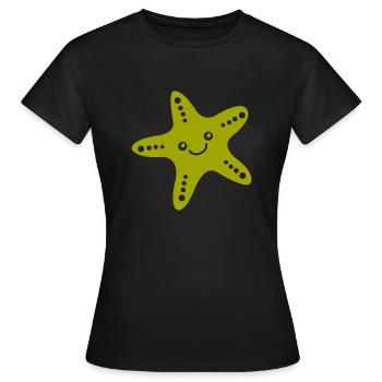 seestern - Frauen T-Shirt - Schwarz - Vorne - AI Model Female 172 dark (172cm)