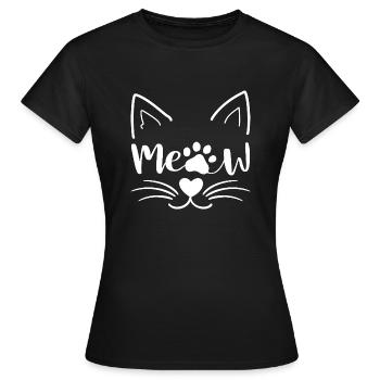 Mashup Between Meow and Howdy - T-shirt Femme - noir - Devant - AI Model Female 172 dark (172cm)