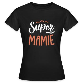 Super mamie - T-shirt Femme - noir - Devant - AI Model Female 172 dark (172cm)