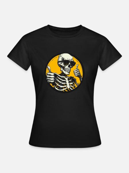 Skeleton with thumbs up - Women's T-Shirt - black