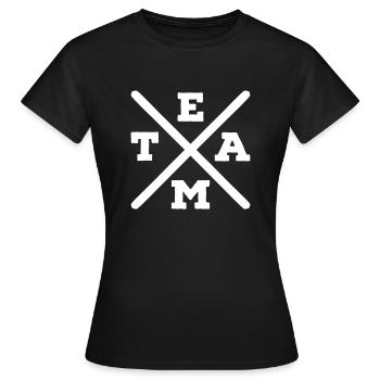 Équipe - T-shirt Femme - noir - Devant - AI Model Female 172 dark (172cm)