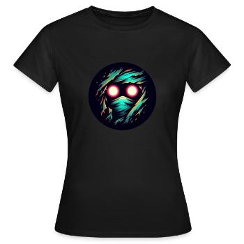 Glowing Observer - Women's T-Shirt - black - Front - AI Model Female 172 dark (172cm)