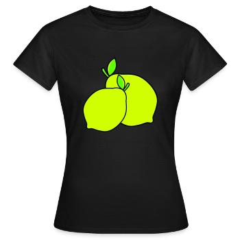 lemons - Women's T-Shirt - black - Front - AI Model Female 172 dark (172cm)