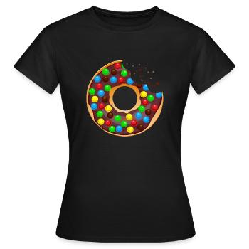 Donut Crunch essen Metzgergebäck 12 34 Q - Frauen T-Shirt - Schwarz - Vorne - AI Model Female 172 dark (172cm)