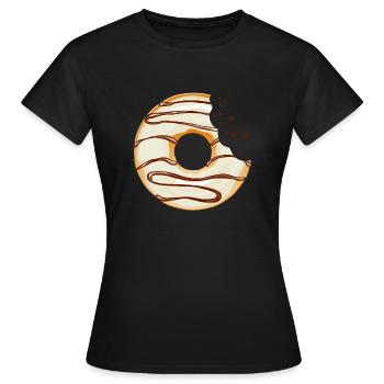 Donut Crunch essen Metzgergebäck 120234 Q - Frauen T-Shirt - Schwarz - Vorne - AI Model Female 172 dark (172cm)