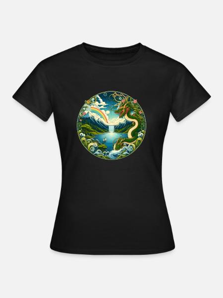 Chinesisches Märchen - Frauen T-Shirt - Schwarz