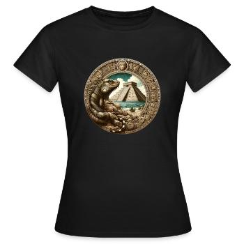 Die Urzeit der Maya - Frauen T-Shirt - Schwarz - Vorne - AI Model Female 172 dark (172cm)