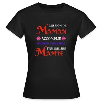 Granny Announces Pregnancy - Women's T-Shirt - black - Front - AI Model Female 172 dark (172cm)
