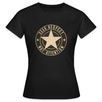 respect - T-shirt Femme - noir - Devant - AI Model Female 172 dark (172cm)