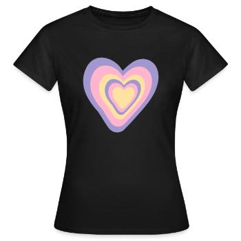 herz herz herz - Frauen T-Shirt - Schwarz - Vorne - AI Model Female 172 dark (172cm)