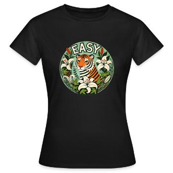 Tigre facile - T-shirt Femme - noir - Devant - AI Model Female 172 dark (172cm)