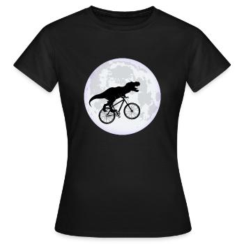 Mond - Frauen T-Shirt - Schwarz - Vorne - AI Model Female 172 dark (172cm)
