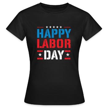 Alles Gute zum Tag der Arbeit, Facharbeiter der Gewerkschaft - Frauen T-Shirt - Schwarz - Vorne - AI Model Female 172 dark (172cm)