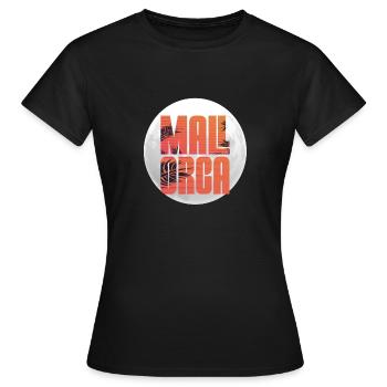 Palmiers de Majorque - T-shirt Femme - noir - Devant - AI Model Female 172 dark (172cm)