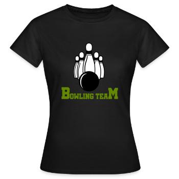 Équipe de bowling - T-shirt Femme - noir - Devant - AI Model Female 172 dark (172cm)