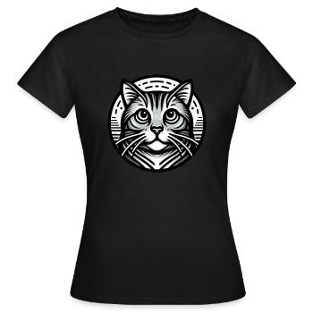 Domestic Cat Gifts - Women's T-Shirt - black - Front - AI Model Female 172 dark (172cm)