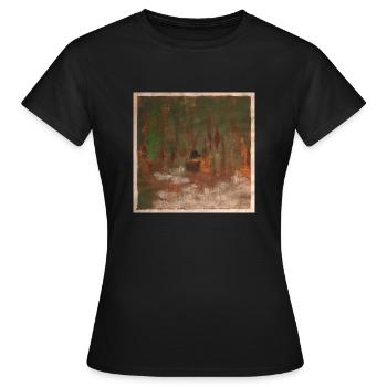 Le troupeau - T-shirt Femme - noir - Devant - AI Model Female 172 dark (172cm)