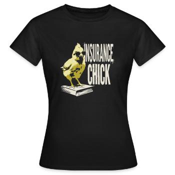 Selbstbewusstes Statement für Versicherungsfrauen - Frauen T-Shirt - Schwarz - Vorne - AI Model Female 172 dark (172cm)