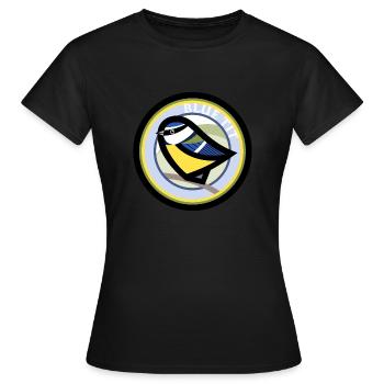 Mésange bleue - T-shirt Femme - noir - Devant - AI Model Female 172 dark (172cm)