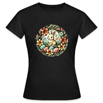 Lapin de Pâques Lapin - T-shirt Femme - noir - Devant - AI Model Female 172 dark (172cm)