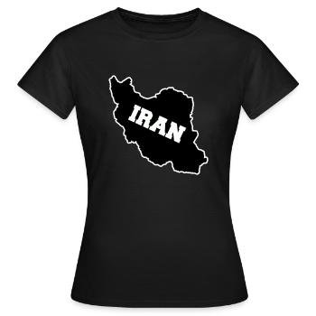 Iran - T-shirt Femme - noir - Devant - AI Model Female 172 dark (172cm)