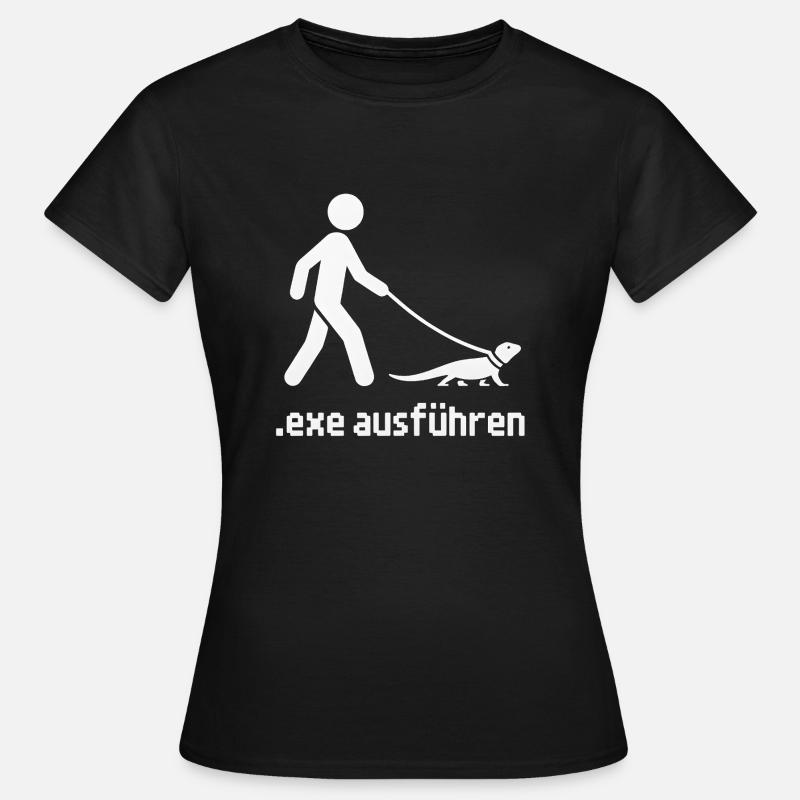 Programmierer Informatiker EXE Ausführen - Frauen T-Shirt - Schwarz