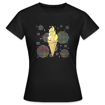 Eis - Frauen T-Shirt - Schwarz - Vorne - AI Model Female 172 dark (172cm)
