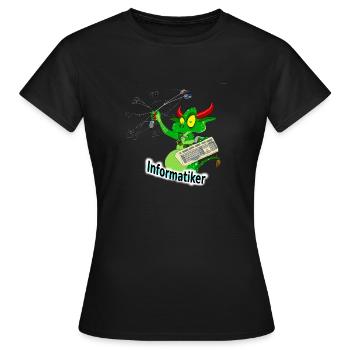 Informaticien - T-shirt Femme - noir - Devant - AI Model Female 172 dark (172cm)