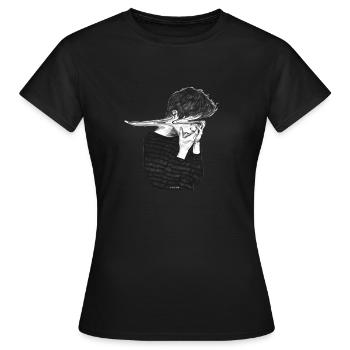 Depri Weinender Junge Traurig verschwommen - Frauen T-Shirt - Schwarz - Vorne - AI Model Female 172 dark (172cm)