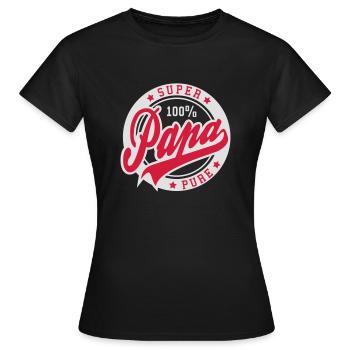 100 percent PURE SUPER PAPA 2C - Women's T-Shirt - black - Front - AI Model Female 172 dark (172cm)