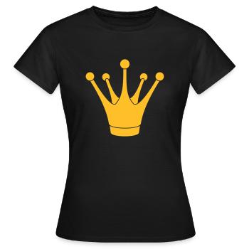 goldene maerchen krone froschkoenig koenig prinz a - Frauen T-Shirt - Schwarz - Vorne - AI Model Female 172 dark (172cm)