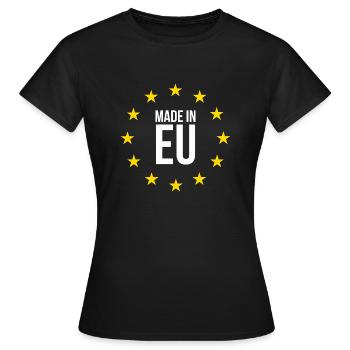 Made in EU - Frauen T-Shirt - Schwarz - Vorne - AI Model Female 172 dark (172cm)