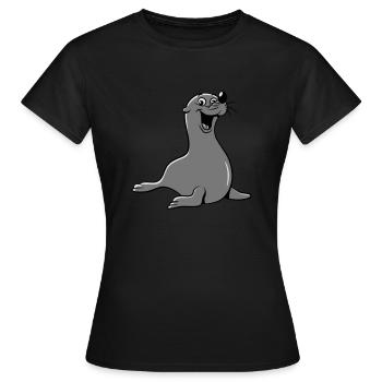 See funny - Women's T-Shirt - black - Front - AI Model Female 172 dark (172cm)