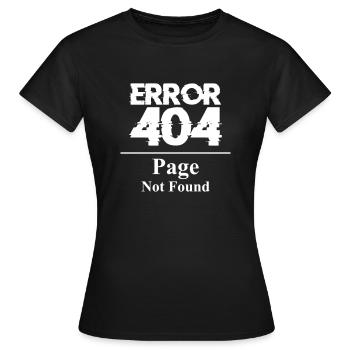 Erreur 404 Page introuvable indiquant un bug Internet de la page - T-shirt Femme - noir - Devant - AI Model Female 172 dark (172cm)