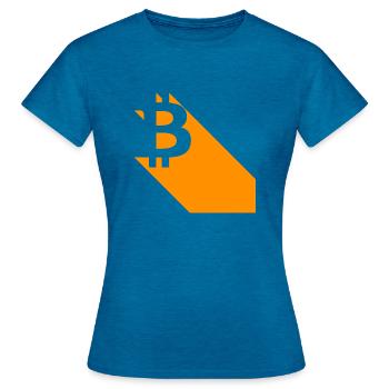 bitcoins - Women's T-Shirt - antique blue sapphire heather - Front - AI Model Female 172 dark (172cm)
